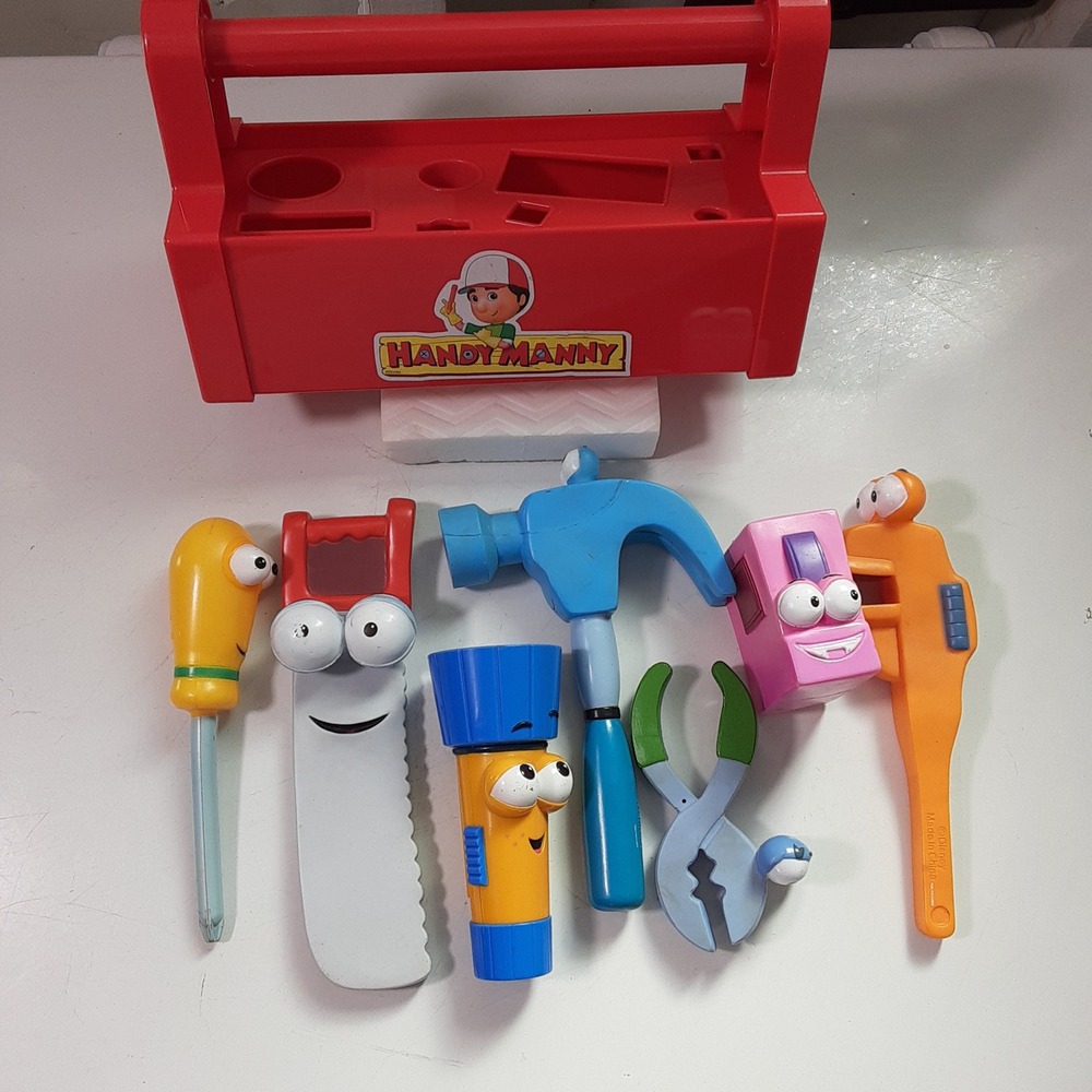 Disney Handy Manny Talking Tool Box Set with 7 Character Tools and Flashlight